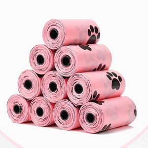 Sacs à déjections pour animaux de compagnie biodégradables écologiques de haute qualité, imprimés sur mesure, sacs à déchets jetables pour chats et chiens - Product Image 1