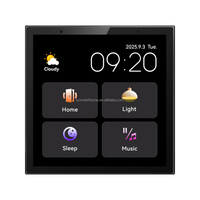 Panel de Control Inteligente TUYA de 4 Pulgadas, 8 Interruptores, 4 Relés, Cortina de 3 Vías, 1 Control de CA, Habilitado para Wi-Fi, Diseño Tuya 86