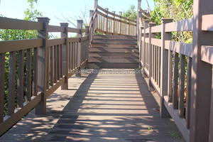 Bridge Balcony Garden <strong>Hand</strong> <strong>Rail</strong> <strong>Wood</strong> Plastic Composite Wpc Stair Outdoor Railing Staircase Handrail Balustrades for Outdoor - Product Image 5