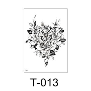 Pegatinas de <span class=keywords><strong>tatuaje</strong></span> de flores blancas y negras, fábrica al por mayor, nueva flor lisa de moda para boceto de Amazon para <span class=keywords><strong>brazo</strong></span>, pecho temporal - Product Image 5