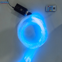 Kit de plafonnier étoilé 16W Mini Twinkle Engine avec lumières LED RGBW à fibres optiques, fibres de 2m et 0,75mm pour toit automatique