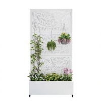 Jardinière en métal sur mesure avec treillis, gravure laser, écran d'intimité en aluminium durable résistant à la corrosion avec trou de drainage