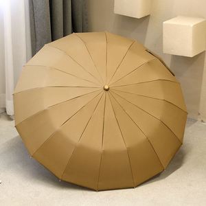 Parapluies pliants manuels robustes et durables à 16 baleines, résistants au vent, avec squelette renforcé, pour cadeaux d'affaires publicitaires, résistants aux intempéries - Product Image 3