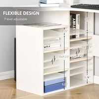 Mesa de esquina para el hogar, muebles de oficina, escritorio de ordenador con estantes, fabricante de PC en forma de L plano multiusos, caja de cartón de madera barata