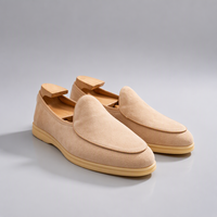 Mocassins rétro en cuir véritable pour hommes, antidérapants, à semelle plate, élégants, pour affaires et loisirs, OEM ODM, logo personnalisé