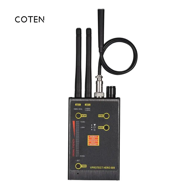 2021 New Hero 009 GPS Magnet Anti Alarm Spy Camera Hidden Hunter Wireless GSM RF Mobile Phone Signal Detector