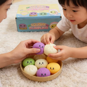 ของเล่นคลายเครียด ดีไซน์ขนมปังนึ่ง หลายสี แสดงอารมณ์น่ารักและตลก เหมาะสำหรับเป็นของเล่นยามว่าง - Product Image 5