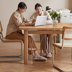 Hiện đại đơn giản gỗ sồi lớn phòng ăn Bàn tất cả bàn ăn gỗ rắn Bắc Âu đăng nhập cuộc họp bàn - Product Image 4