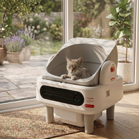 Bac à litière automatique intelligent, bac à litière autonettoyant pour chat, grande capacité, toilette automatique pour chat avec contrôle par application pour plusieurs chats