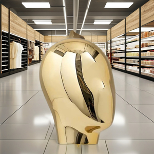 Cửa Hàng Boutique Kính mát Countertop hiển thị đứng giá vàng mannequin <span class=keywords><strong>Head</strong></span> cho hat hiển thị - Product Image 2