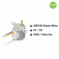 Moteur pas à pas à aimant permanent 20BYJ46 PM avec réducteur 5V 12V, moteur micro-pas à pas à couple élevé pour vanne de régulation CVC