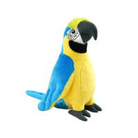Peluche Perroquet Multicolore Super Douce en Polyester de 20 CM avec Doublure en Maille et Détails Brodés - Jouet Anti-Stress, Meilleur Cadeau