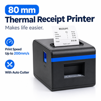 Imprimante thermique de reçus POS haute vitesse 80 mm avec coupe-papier automatique USB BT Wifi pour Windows/Mac/Linux - Vente flash