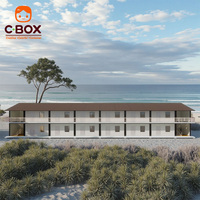 Cbox Maison conteneur modulaire portable multi-unités à deux étages pour dortoirs et hôtels