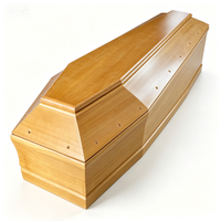 Ataúd Funerario Estilo Europeo, Ecológico, Tallado, de Fábrica, Personalizable, de Madera de Paulownia y Álamo