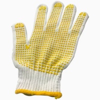 Gants de sécurité antidérapants en coton 10 jauges avec points PVC, tricotés, taille personnalisée, résistants aux déchirures, ambidextres, pour le jardinage - Vente en gros