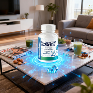 Cápsulas de Calcio, <span class=keywords><strong>Magnesio</strong></span> <span class=keywords><strong>y</strong></span> <span class=keywords><strong>Zinc</strong></span> con Vitamina D3, Suplemento Inmunológico, Cápsulas de Calcio, <span class=keywords><strong>Magnesio</strong></span> <span class=keywords><strong>y</strong></span> <span class=keywords><strong>Zinc</strong></span> OEM - Product Image 2
