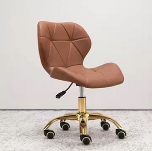 Chaise de technicien de salon de beauté rembourrée en cuir PU, réglable en hauteur, avec dossier haut et pivotante, pour salon de manucure, en métal - Product Image 4