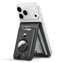 Portefeuille magnétique tendance en cuir PU avec support, emplacement pour AirTag, pochette fine pliable pour cartes, compatible avec les séries iPhone (vente en gros)