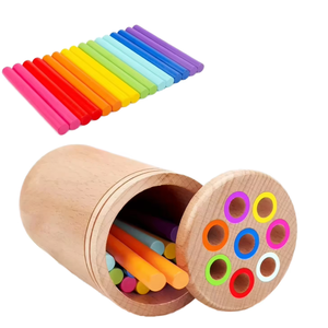 Rompecabezas educativo interactivo sensorial de madera creativo para niños, padres e hijos - Product Image 1