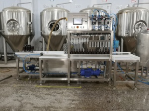 מכונה חצי-אוטומטית פנאומטית מבוקרת PLC בעלת דיוק גבוה וחסכונית באנרגיה לשטיפה וסגירה של בקבוקי זכוכית למשקאות, בירה, מים ושמן - Product Image 3