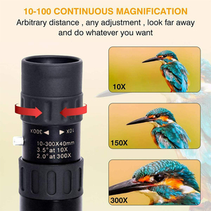 Binóculos Potentes Portáteis HD com Zoom de 10-300X40 de Longo Alcance Telescópio <span class=keywords><strong>Monocular</strong></span> Profissional para Caça com Visão Noturna de Baixa Luminosidade - Product Image 3