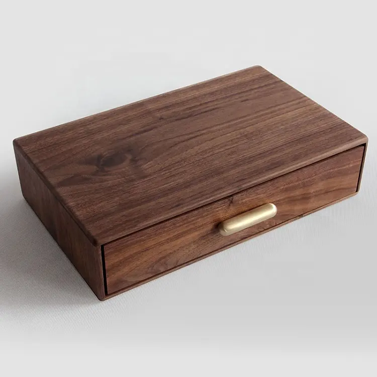 Venta al por mayor de cajas rectangulares y ecológicas de madera maciza con tapa abatible