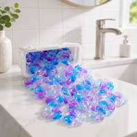 Dr.easy OEM Capsules de lessive en gel écologiques jetables 4-en-1, billes de lavage liquides parfumées aux fleurs pour vêtements