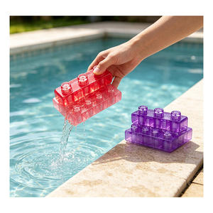 Transparent Building Blocks Soft TPE Montessori Sensory <b>Squishy</b> Toy Toddler Puzzle Classroom Travel Play Rainbow - Product Image 2