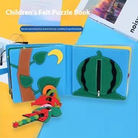 Último libro de tablero silencioso Montessori 3D para niños pequeños de 1 a 7 años, libro ocupado sensorial preescolar de actividad de fieltro de 12 páginas para edades tempranas