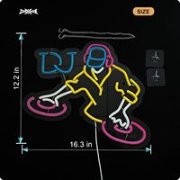 Décoration murale LED néon DJ, indice de protection IP65, corps en acrylique, pour la décoration de la chambre d'enfant, de la salle de jeux, lumières néon