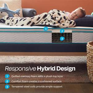 Misura 10 pollici continuo peluche doppio molle materasso Bonnell Coil prezzo all'ingrosso regina ortopedico materasso e scatola primavera - Product Image 2