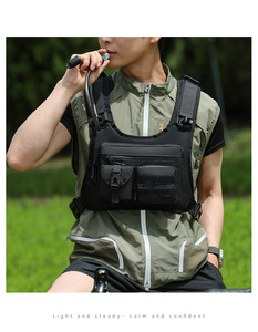 Outdoor Tactical Chest Bag, Men's Running and Cycling Men's Chest Bag, Large-capacity Multi-pocket Vest Backpack - Product Image 4