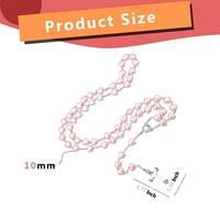 Chapelet Catholique Religieux pour Femmes - Collier Chapelet en Résine Cœur Rose avec Cadeau Exquis