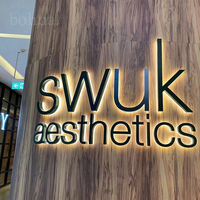Enseigne de magasin lumineuse à LED pour extérieur, lettres en relief rétroéclairées, logo 3D pour salon de coiffure, enseigne commerciale