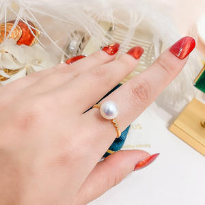 Anillo de Plata de Ley S925 WENCHI para Mujer, Estilo Bonito con Cuentas Redondas de 9-11 mm, Base Vacía para Cuentas, Anillos de Moda, Modelo 11911 - Product Image 4