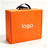 Boîtes d'expédition en kraft personnalisées avec motif de dessin animé, boîtes d'expédition naturelles pour vêtements et chaussures avec bande détachable