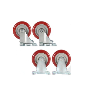 Hochwertige mittelschwere PU-feste Universal rad möbel Hoch leistungs wagen Langlebige Rad rollen aus <span class=keywords><strong>China</strong></span>-Gummi Stahl Eisen - Product Image 1