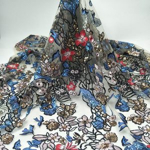 De Lujo tul Africana lentejuelas bordado tela neta tissu de luxe 2019 - Product Image 1