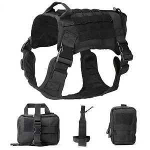 Harnais tactique réglable pour grand chien, en nylon, avec laisse de sécurité extérieure et sangle camouflage - Product Image 6