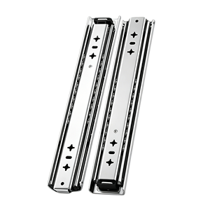 Rails coulissants robustes de 53 mm de large, de qualité industrielle, avec verrous, pour utilisation dans les tiroirs d'armoires - Product Image 4