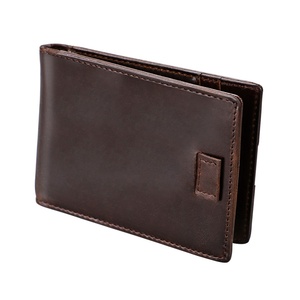 New Arrival Slim <b>RFID</b> Blocking Men's Genuine Leather Mini <b>Wallet</b> with Money Clip Card Holder Custom Featuring Letter Pattern - Product Image 4