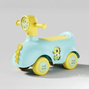 Cute Dino Children's Balance Bike 12 Inch Four Wheel <b>Plastic</b> <b>Frame</b> For 1-3 Year Olds - Product Image 3