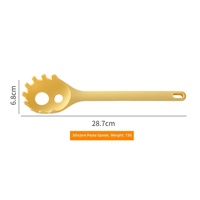 Cuillère à pâtes en silicone multicolore résistante aux hautes températures, cuillère à poudre, passoire pour fondue chinoise, cuillère filtrante pour pâtes