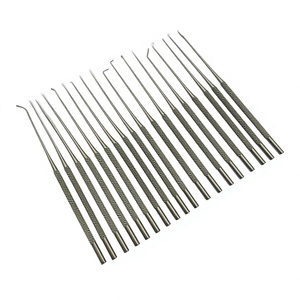 Kit de 19 pièces d'instruments de neurochirurgie en titane Rhoton Micro Dissector pour la chirurgie de la base du crâne, comprenant crochet nerveux, curette et spatule - Product Image 3
