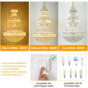 Großer Kronleuchter für Hotellobby und Villa, luxuriöse Hängeleuchte für die Decke, Heimdekoration, moderner Kristall-Kronleuchter für Treppenhaus - Product Image 3