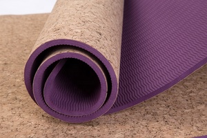 Estera <span class=keywords><strong>de</strong></span> yoga <span class=keywords><strong>de</strong></span> <span class=keywords><strong>corcho</strong></span> antideslizante, estera <span class=keywords><strong>de</strong></span> pilates resistente, ecológica, con logotipo personalizado impreso, TPE, resistente, venta al por mayor - Product Image 5
