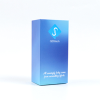 Tiroir d'emballage cosmétique de parfum de conceptions de stratification de Matt de Noël bleu personnalisé écologique glissant la boîte de papier
