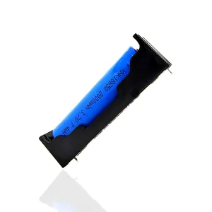 Plastic 1 Section Battery Holder For Battery Holder 18650 1 Cell With PC PIN Through Hole Single Slot 18650 Battery Case Holder