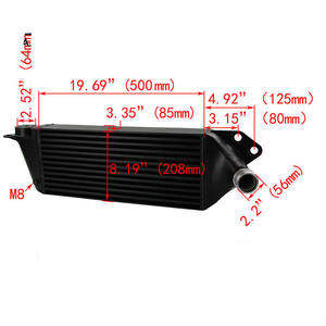 Intercooler en aluminium à montage frontal noir amélioré pour au-di 80 RS2/au-di S2 <span class=keywords><strong>EVO1</strong></span> Gen.2 - Product Image 4